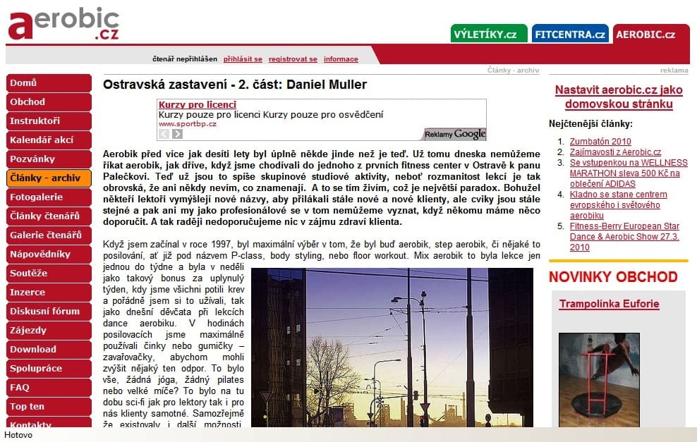Aerobik před více jak desíti lety - 1.díl