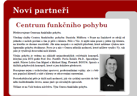 Centrum funkčního pohybu je novým partnerem Multisportu!